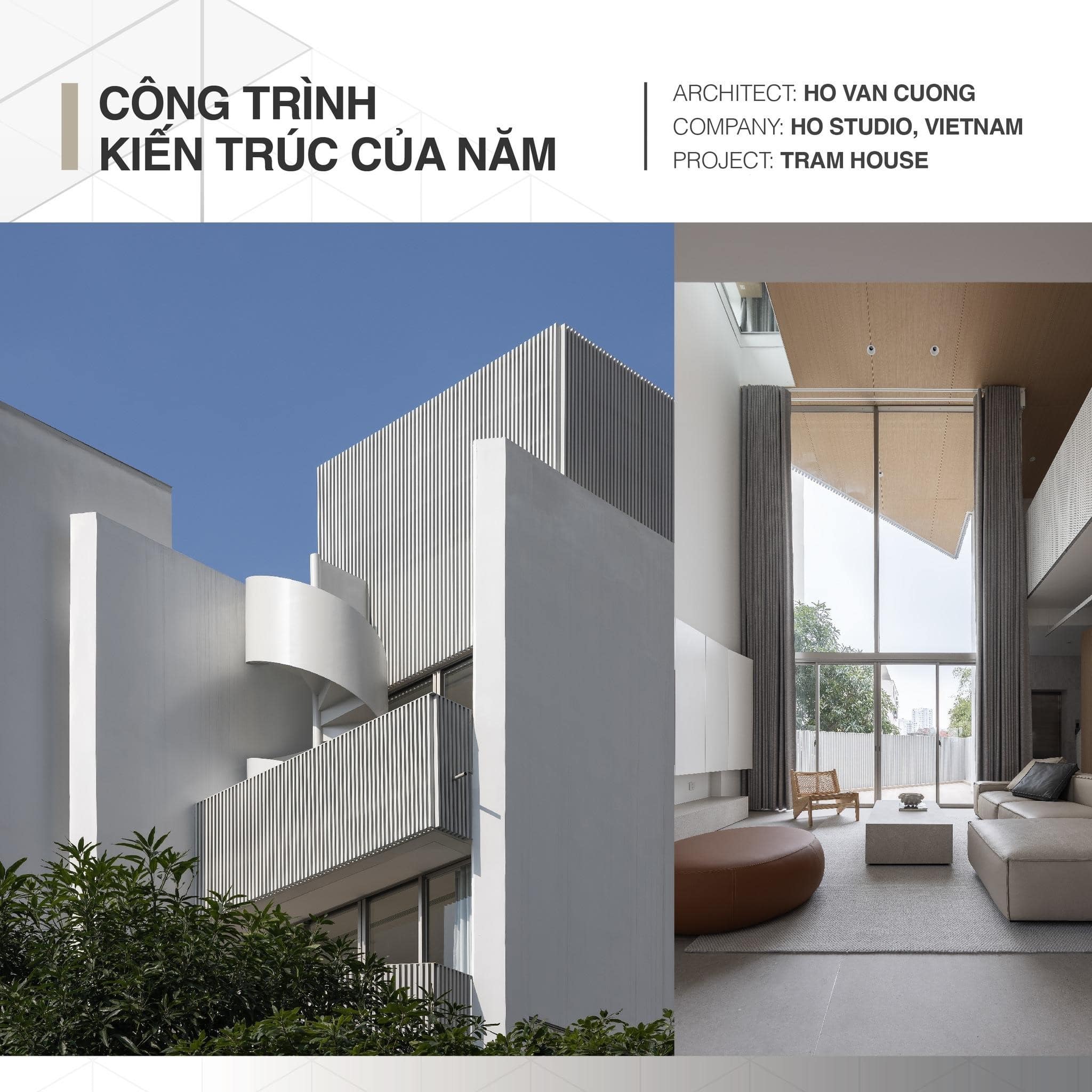 Giải thưởng “Công trình của năm” mang tên Tram House thuộc về HO Studio - Đại diện đến từ Việt Nam