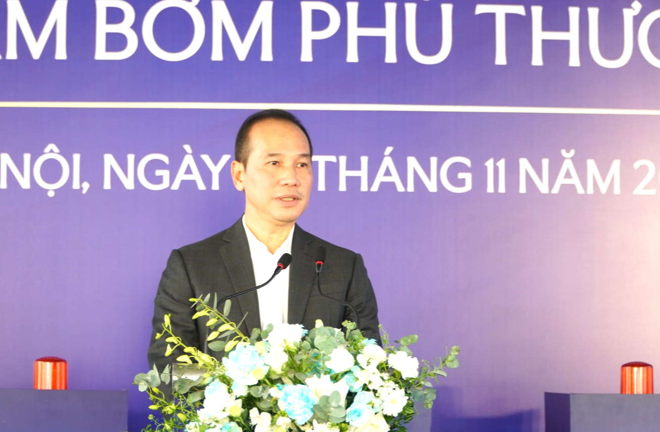 Hà Nội: Khởi công dự án thoát nước cho khu đô thị Nam Thăng Long- Ảnh 3. E:Năm 2025Tháng 11Hình ảnhKhởi công trạm bơm phú thượngDSC09512.JPG