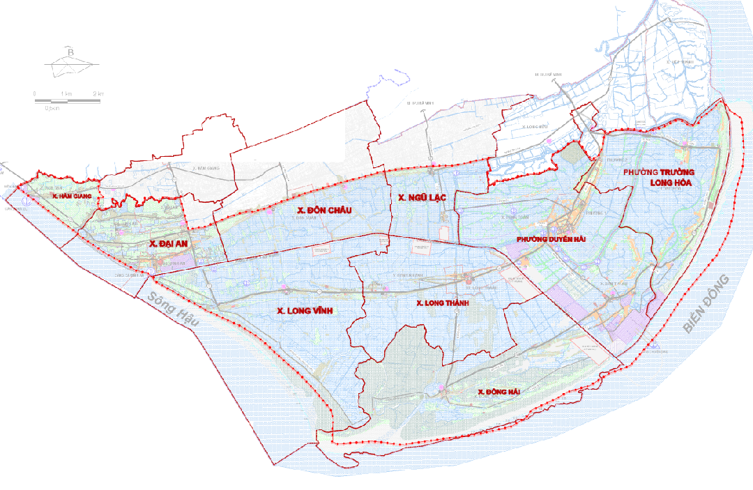 Phạm vi, ranh giới KKT Định An sau khi sắp xếp đơn vị hành chính năm 2025.