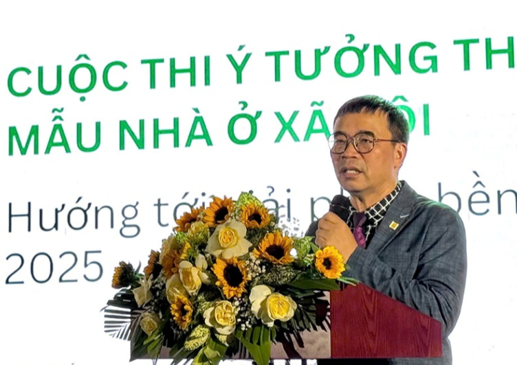 TS.KTS Phan Đăng Sơn, Chủ tịch Hội Kiến trúc sư Việt Nam phát động cuộc thi Ý tưởng thiết kế mẫu nhà ở xã hội hướng tới giải pháp bền vững.