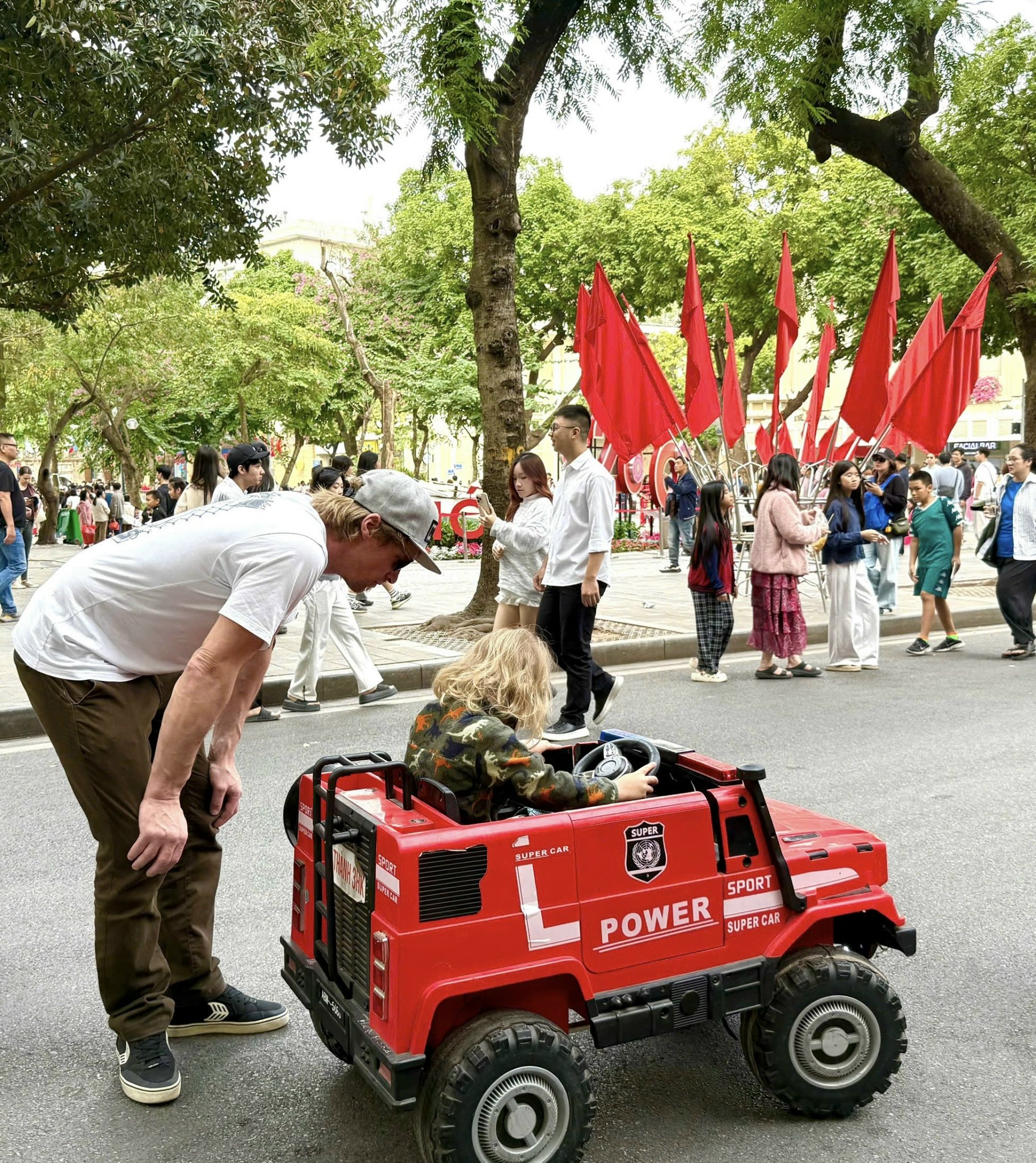 Hà Nội lung linh cờ hoa chào mừng Đại hội Đảng - Ảnh 12.