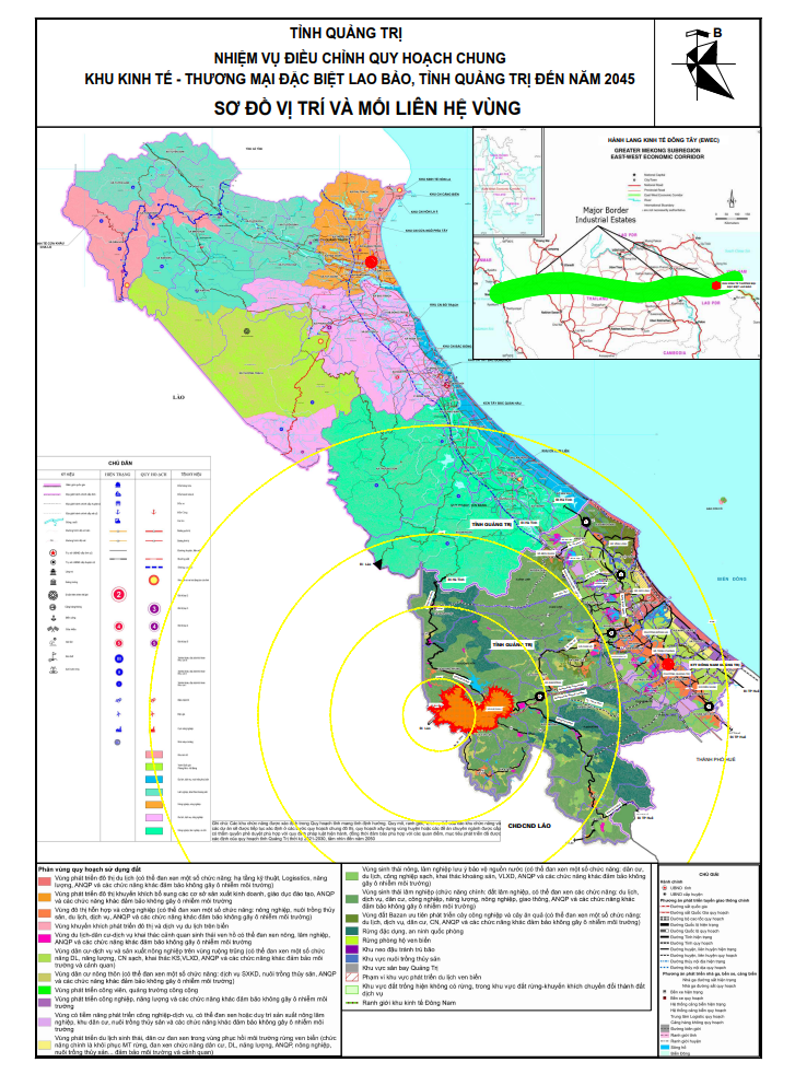 Sơ đồ vị trí và mối liên hệ vùng của Khu kinh tế - Thương mại đặc biệt Lao Bảo đến năm 2045. Sơ đồ vị trí và mối liên hệ vùng của Khu kinh tế - Thương mại đặc biệt Lao Bảo đến năm 2045.