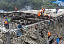 300 công nhân thi công 3 ca, đưa trường học nơi biên giới về đích 300 công nhân thi công 3 ca, đưa trường học nơi biên giới về đích