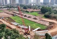 Hà Nội rào chắn đường Trung Thư để thi công cống chống ngập Hà Nội rào chắn đường Trung Thư để thi công cống chống ngập