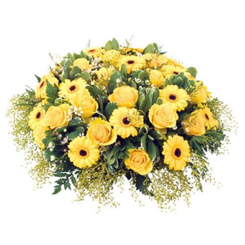 Arranjo de Funeral Homenagem Amarela Arranjo de Funeral Homenagem Amarela