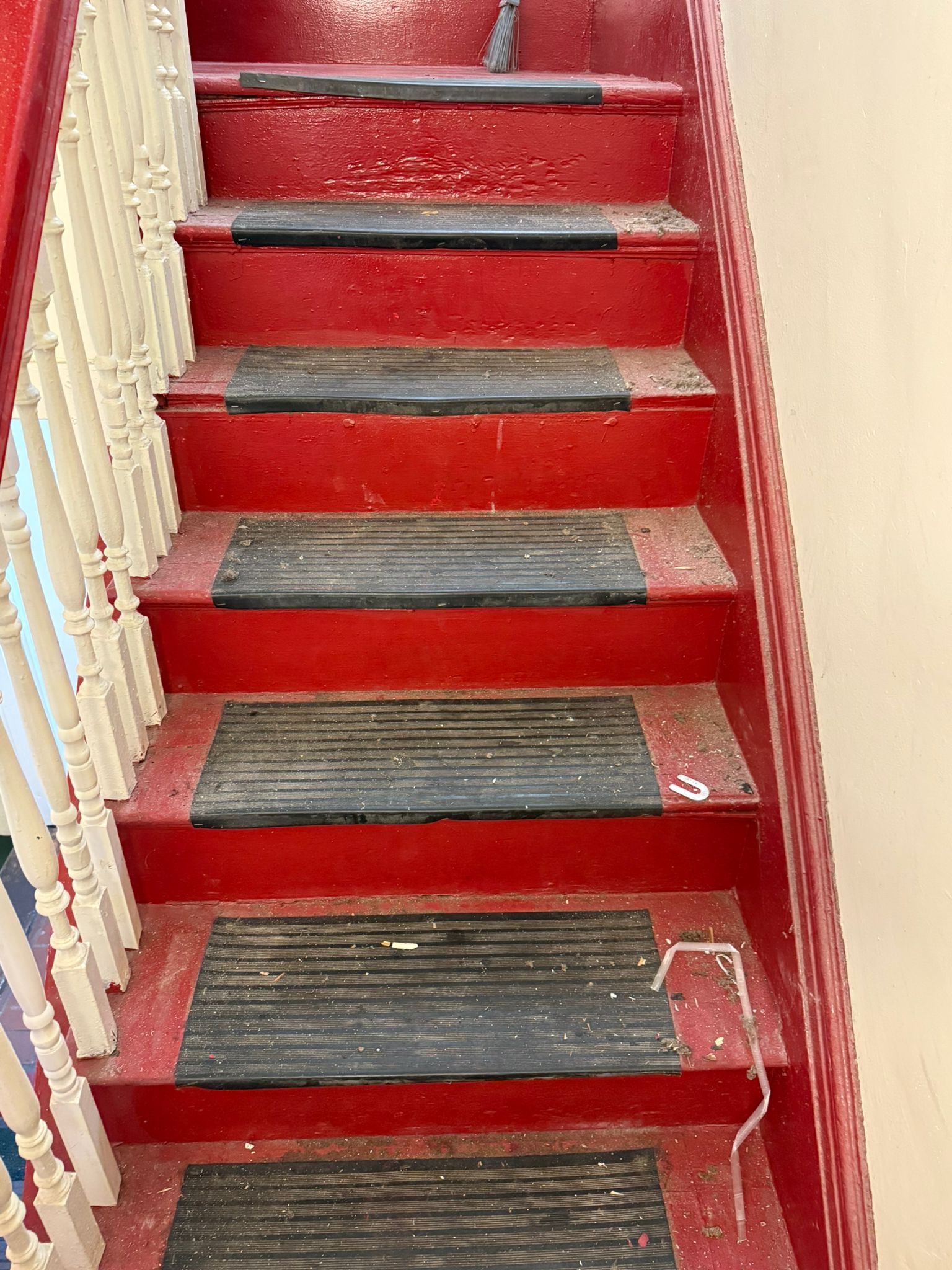Stairs before cleaning