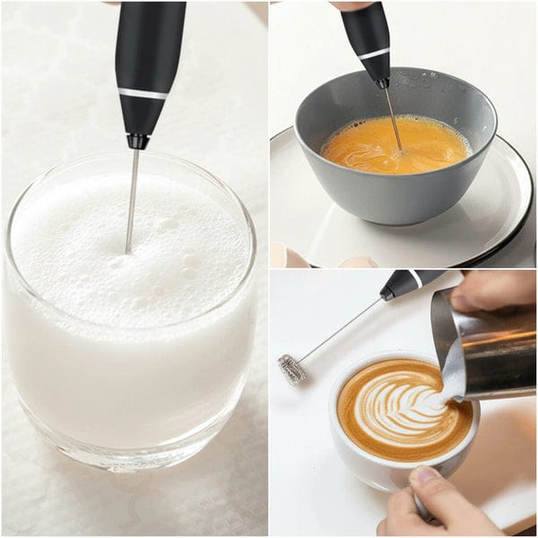 2 in 1 Electric Milk Frother & Egg Beater  USB Rechargeable Coffee Frother  Handheld Electric Whisk