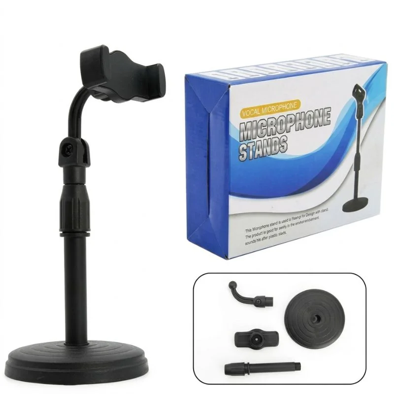 Adjustable Mobile Phone Stand with Flexible Gooseneck Arm  Desk Mount Phone Holder for Recording  Live Streaming & Video Calls