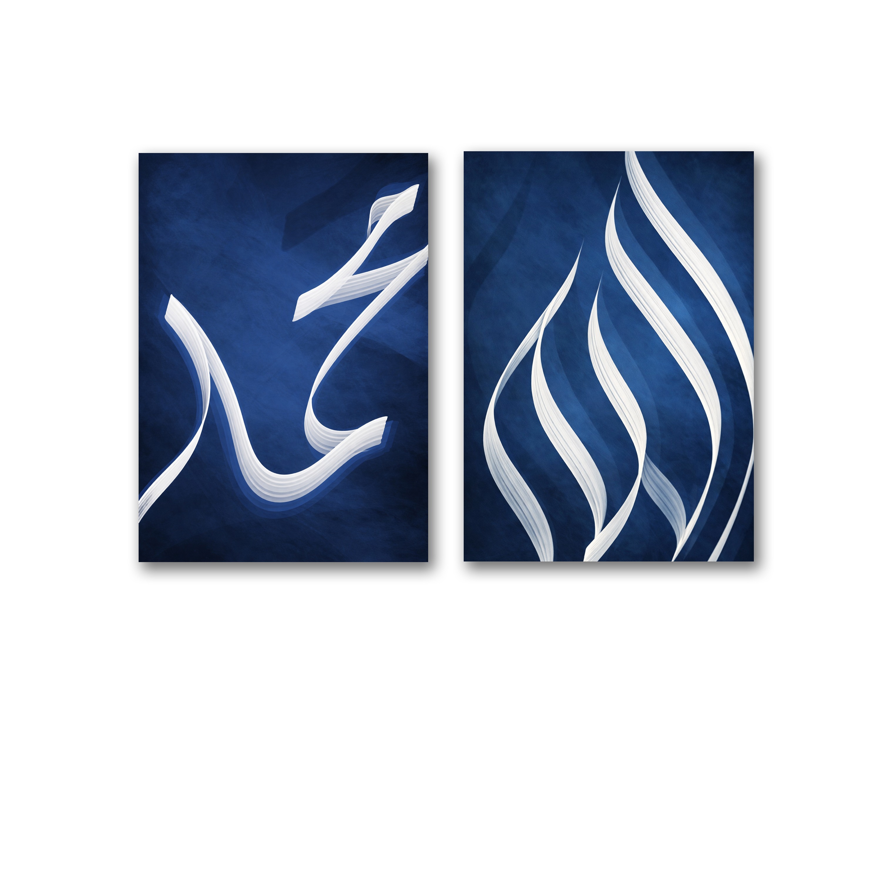 Set of 2 Premium Wall Art Photo Tiles  Modern Home Decor Sets 8x11