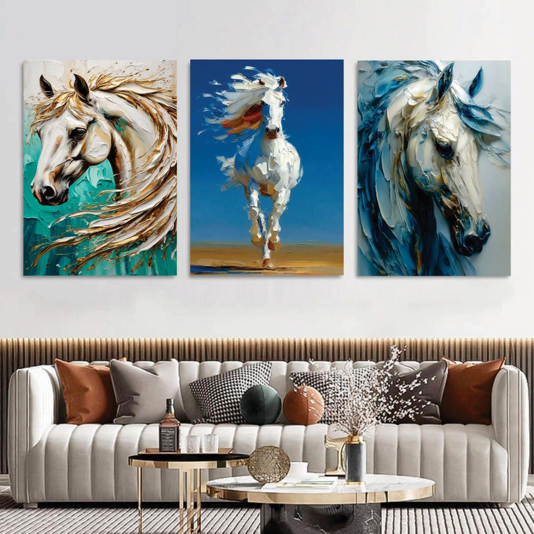 Set of 3 Premium Wall Art Photo Tiles   Modern Home Decor Sets 8x11