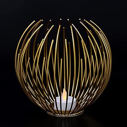 Metal Candle Holder  Iron Geometric Candle Stand For Home Decor