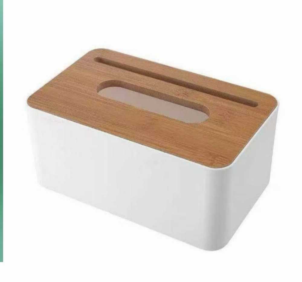 Wooden Tissue Box Cover  Rectangular Handcrafted Facial Tissue Holder