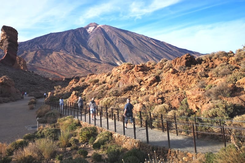 Parque Nacional del Teide desde los núcleos del sur