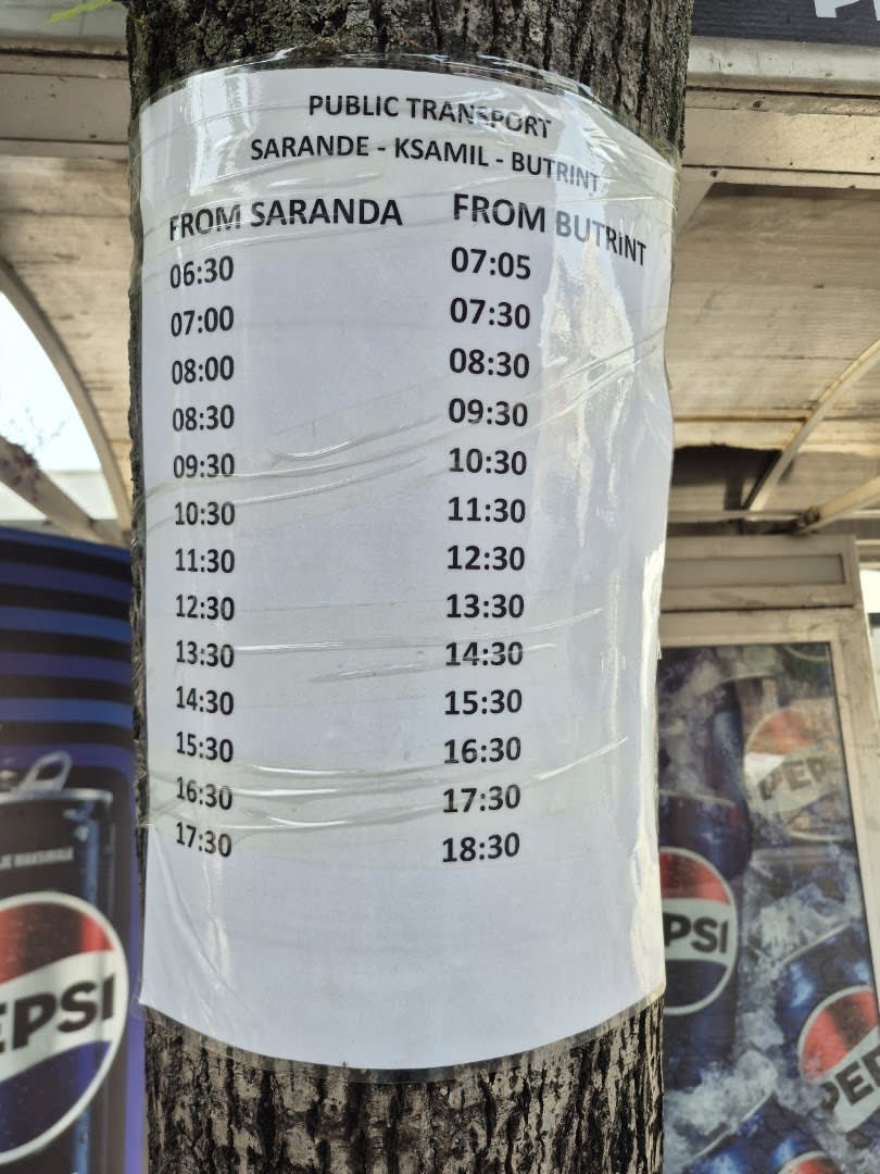 Saranda to Ksamil and Butrint Bus Stop photo 3