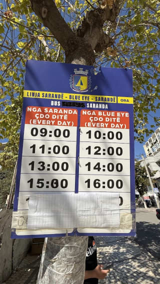 Saranda to Ksamil and Butrint Bus Stop