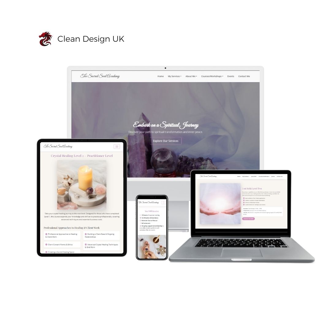 The Sacred Soul Academy & Coaching - Website Design North Wales
