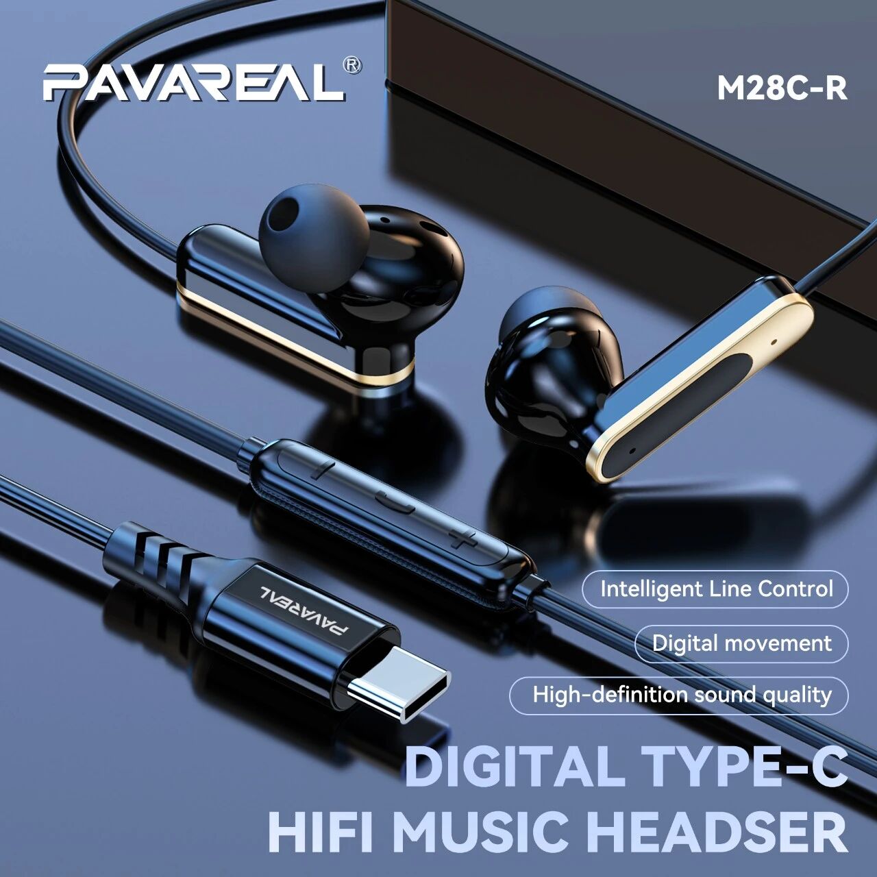 Stylish Heavy Bass Music Earphones with Digital Decoding Chip