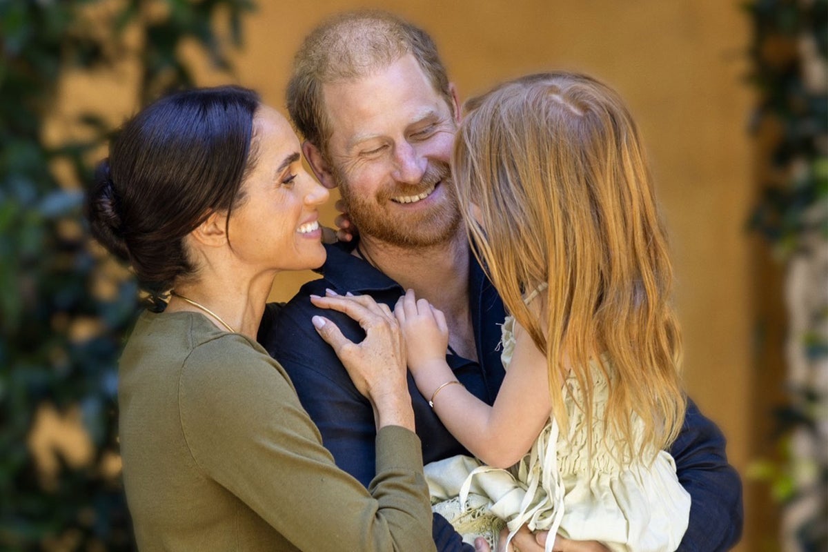 Prince Harry and Meghan Markle with Lilibeth on 5th birthday