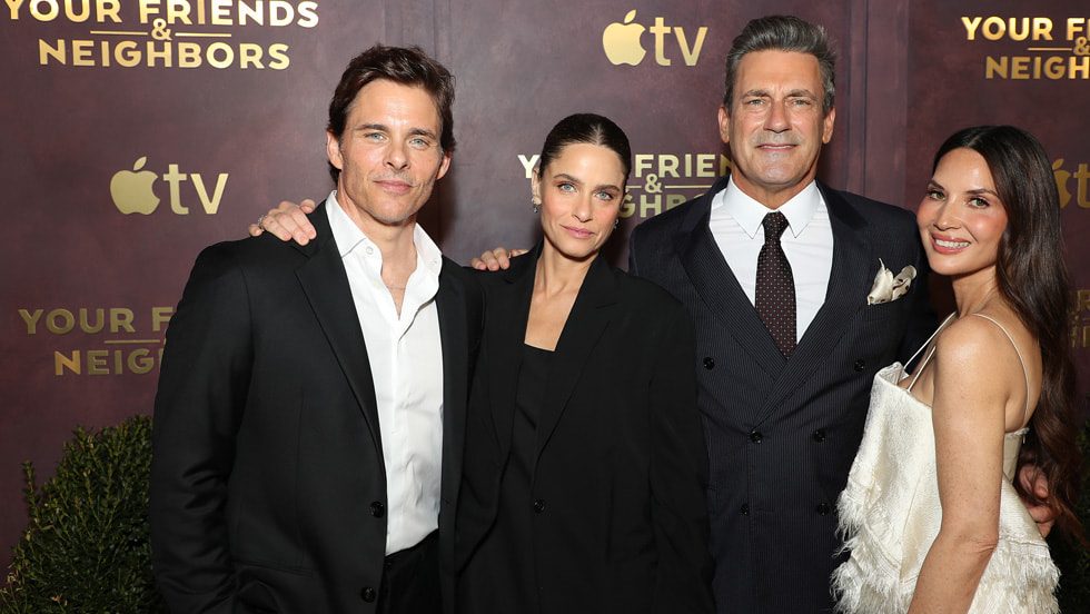 James Marsden, Amanda Peet, Jon Hamm and Olivia Munnattend the season two premiere of “Your Friends & Neighbors” in New York