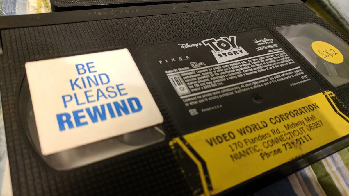 A VHS tape of Toy Story with a