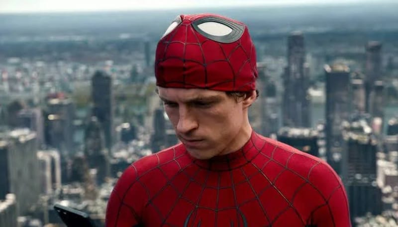 Tom Holland as Spider-Man in a promotional image for Spider-Man Brand New Day