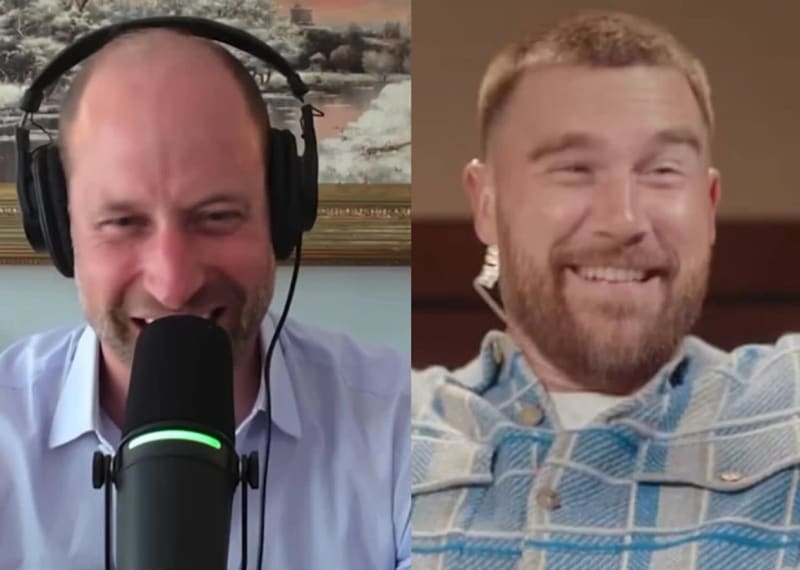 Two men smiling during what appears to be a podcast or interview conversation.