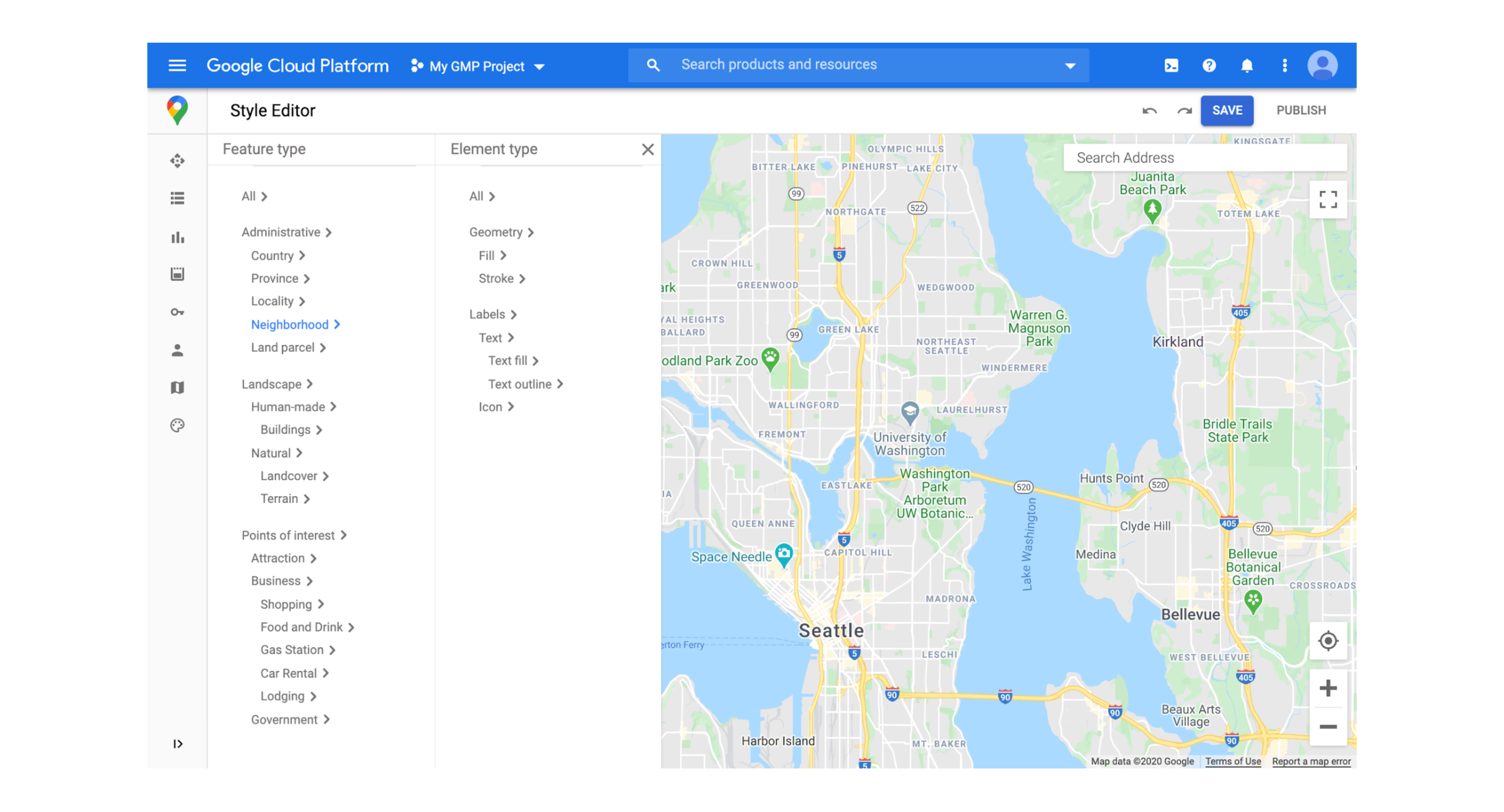 Google Maps Style editor, a cloud-based style editor for Maps Platform Customers, hosted in Google Cloud Platform