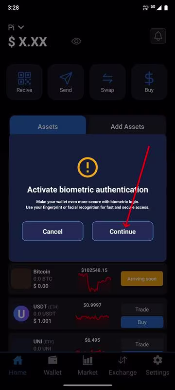 Step 5: Enable Biometric Security