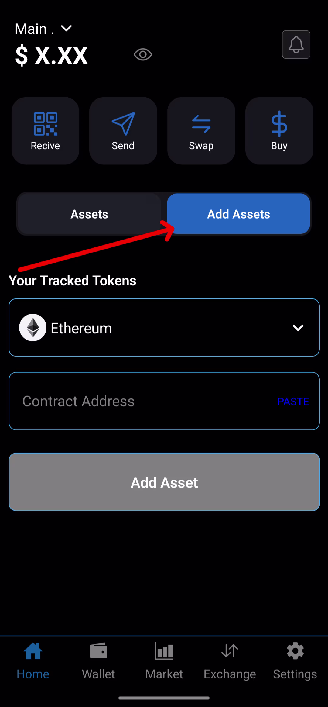 Step 1: Go to Assets