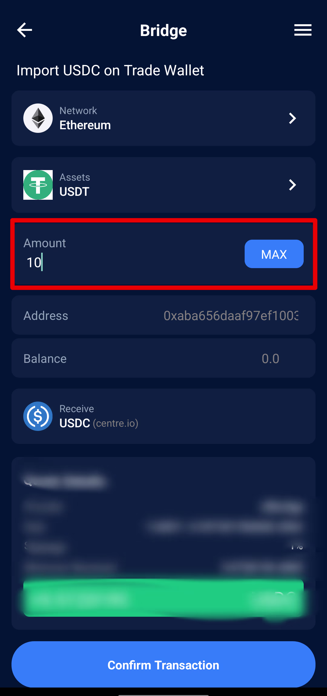 Step 4: Enter Amount