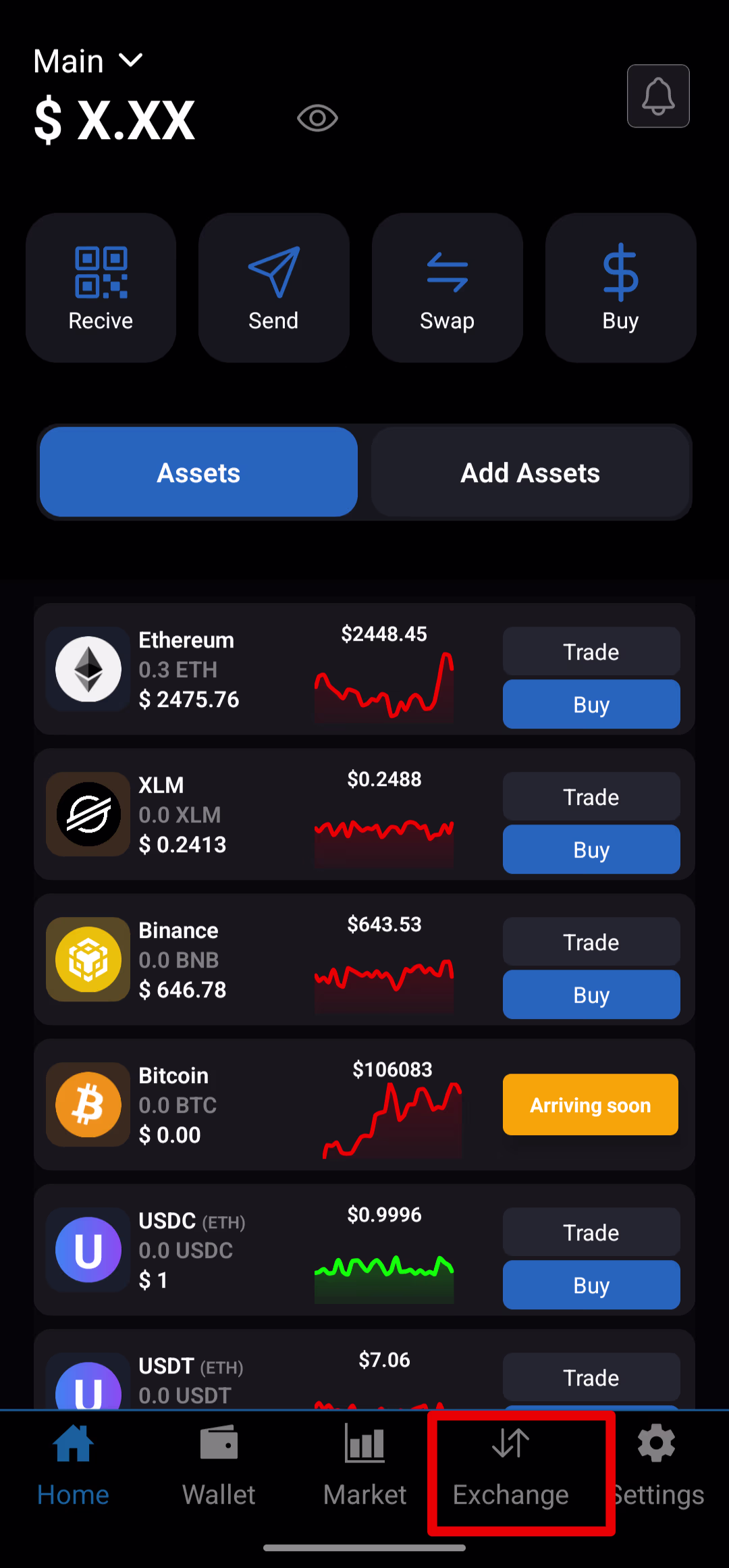 Step 1: Go to Exchange