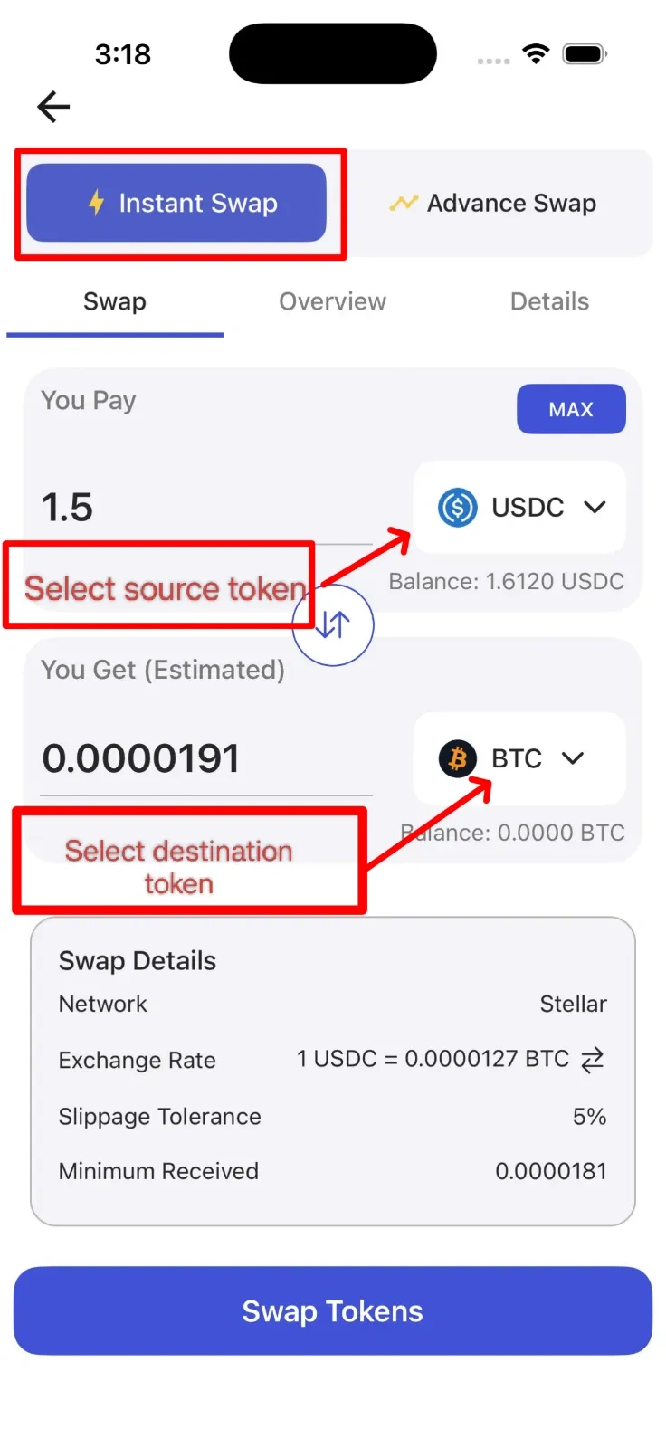 Step 2: Select Asset Pair