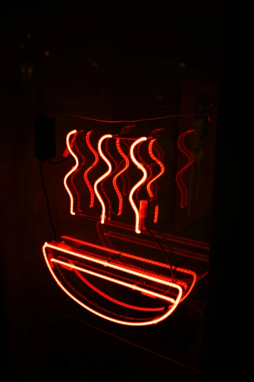 neon food sign