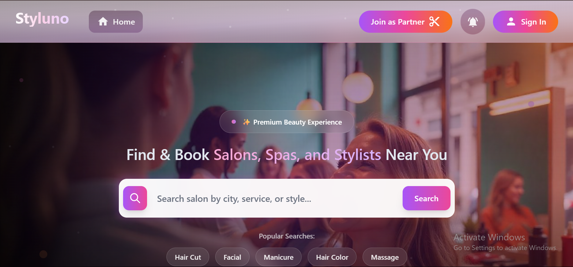 Saloon Booking Application