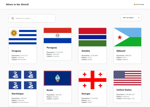 REST Countries API with React Router and CSS Grid coding challenge solution