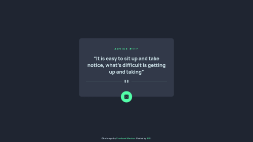 Advice Generator App using HTML, SASS, Vanilla JS, JS Module, GSAP ...