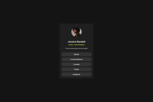 Social page using html and css coding challenge solution