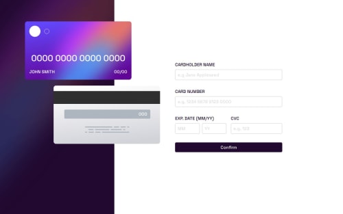 Interactive card details form coding challenge solution