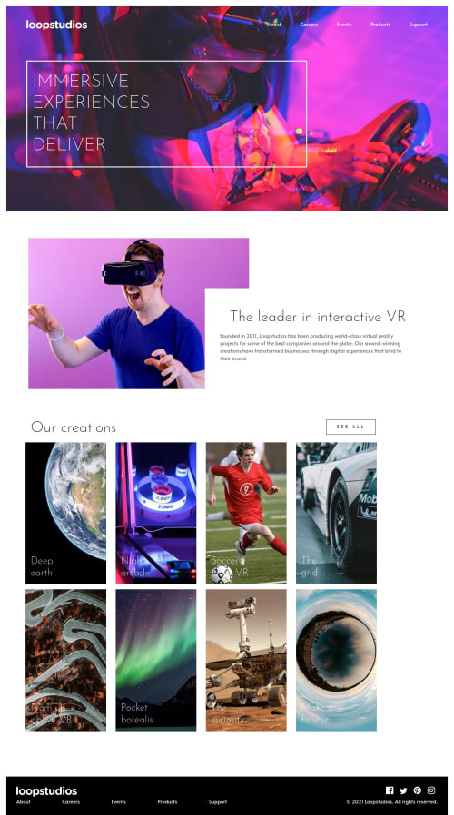 oopstudios-landing-page using html css and js coding challenge solution