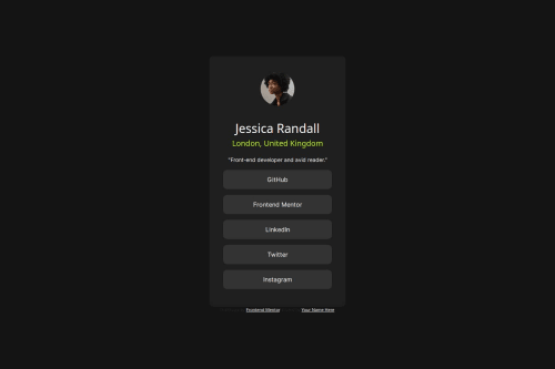 Social Links Profile Main ( HTML , CSS , BOOTSTRAP ) coding challenge ...