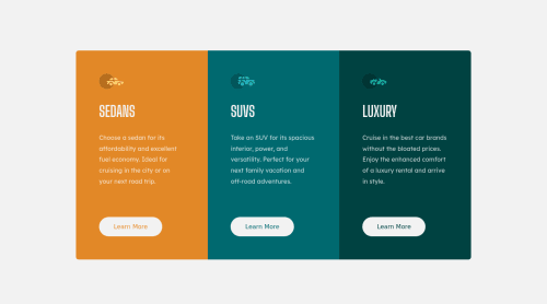 Frontend Mentor | Responsive 3-column-card component using HTML, CSS ...