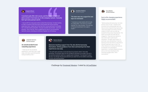 Grid Layout Design coding challenge solution