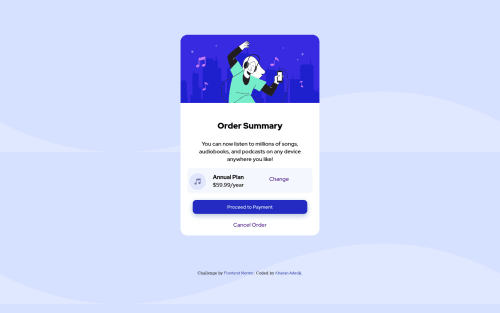 Frontend Mentor | Order Summary Page using HTML and CSS coding ...