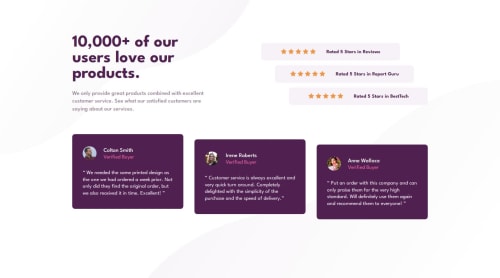 Responsive Social Proof Section built with HTML and CSS coding ...