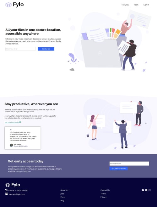 Responsive landing page using HTML and CSS coding challenge solution