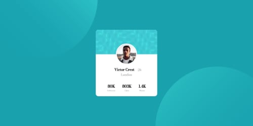 Profile card component coding challenge solution
