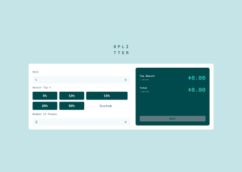 Responsive interactive tip calculator app coding challenge solution