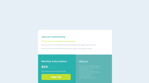 Responsive Landing Page using CSS coding challenge solution