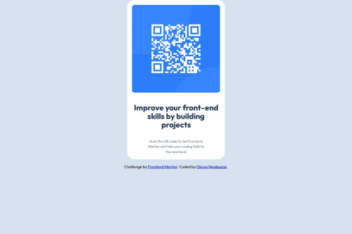 responsive QR code page using flexbox coding challenge solution