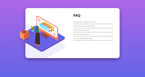 FAQ accordion Card using html, CSS, JS coding challenge solution